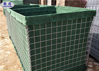 Collapsable Military Hesco Barriers HDP Galvanized Welded Geotextile Lined
